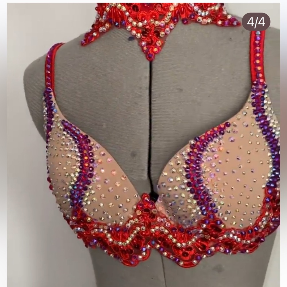 Costume - Custom Tap Dance - EXTREMELY RARE - NEVER WORN - 32B Bra / Sz 2 Jeans - Picture 11 of 14